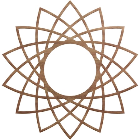 Ekena Millwork Eleanor Wood Fretwork Pierced Ceiling Medallion, Walnut, 24"OD x 9 1/4"ID x 3/8"T CMWP24X24X0375EAWA